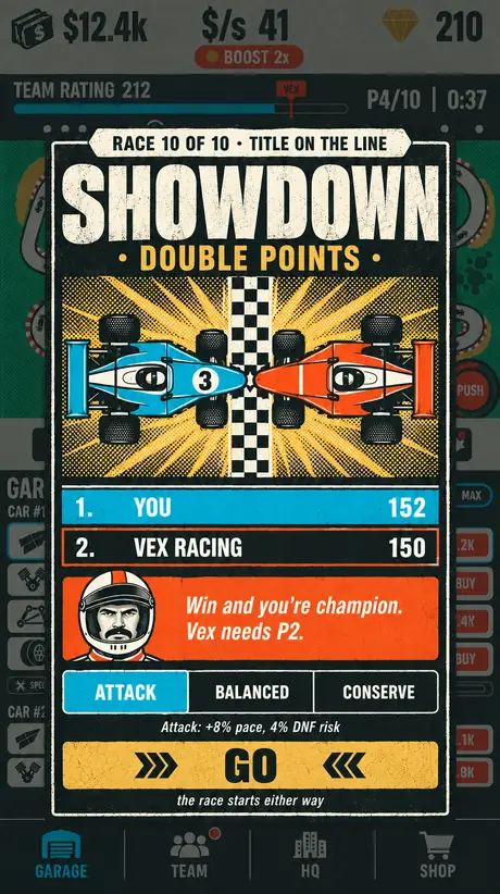 Season finale showdown card