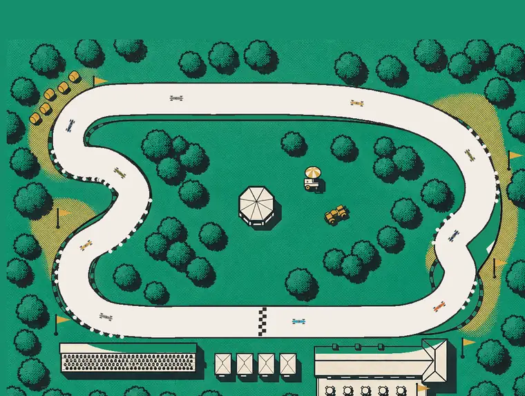 Brindley Park circuit, seen from above
