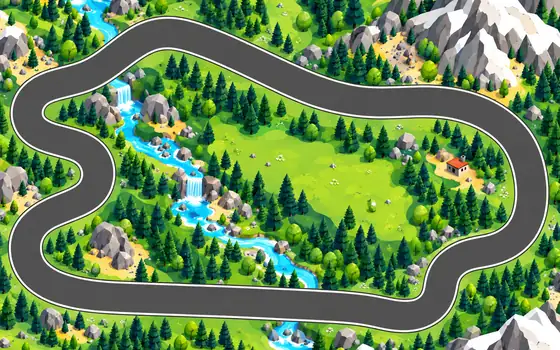 Mountain Pass: switchbacks through pines, a waterfall and tarns