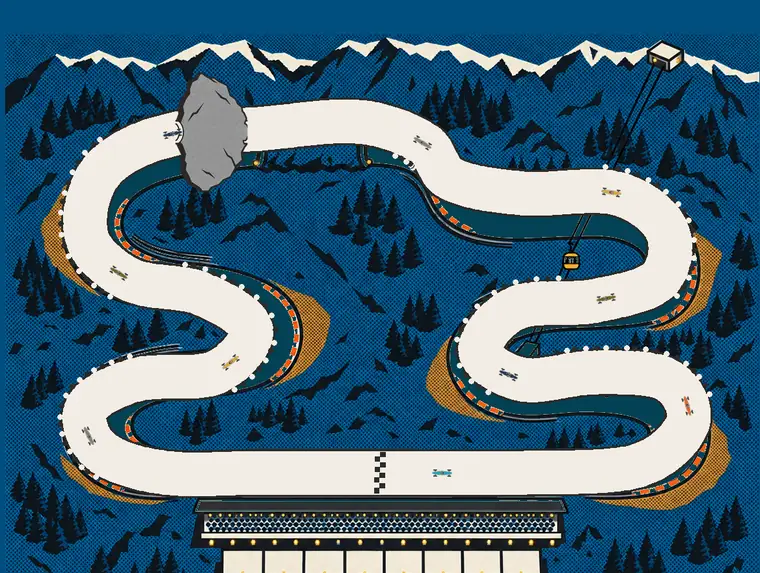 Ridgeback mountain circuit at night